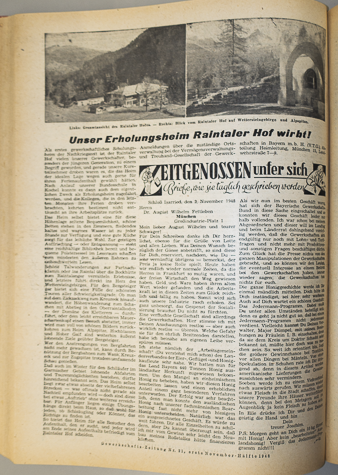 Das Erholungsheim Raintaler Hof wirbt